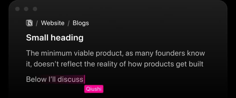 Notion-like editor interface